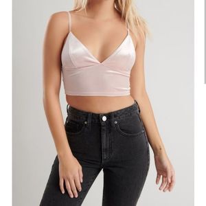 Garage Pink Velvet Bustier Cami sz XS